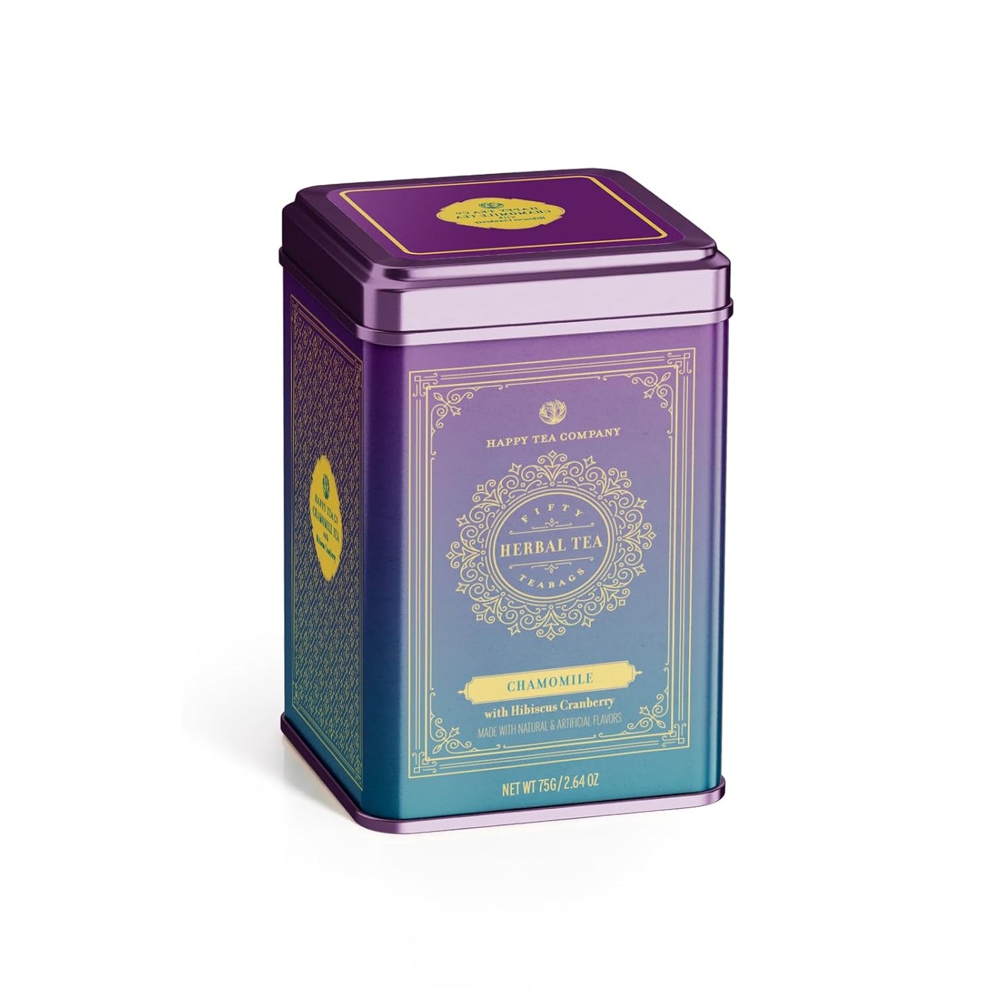 Happy Tea Company Chamomile Herbal Tea with Hibiscus