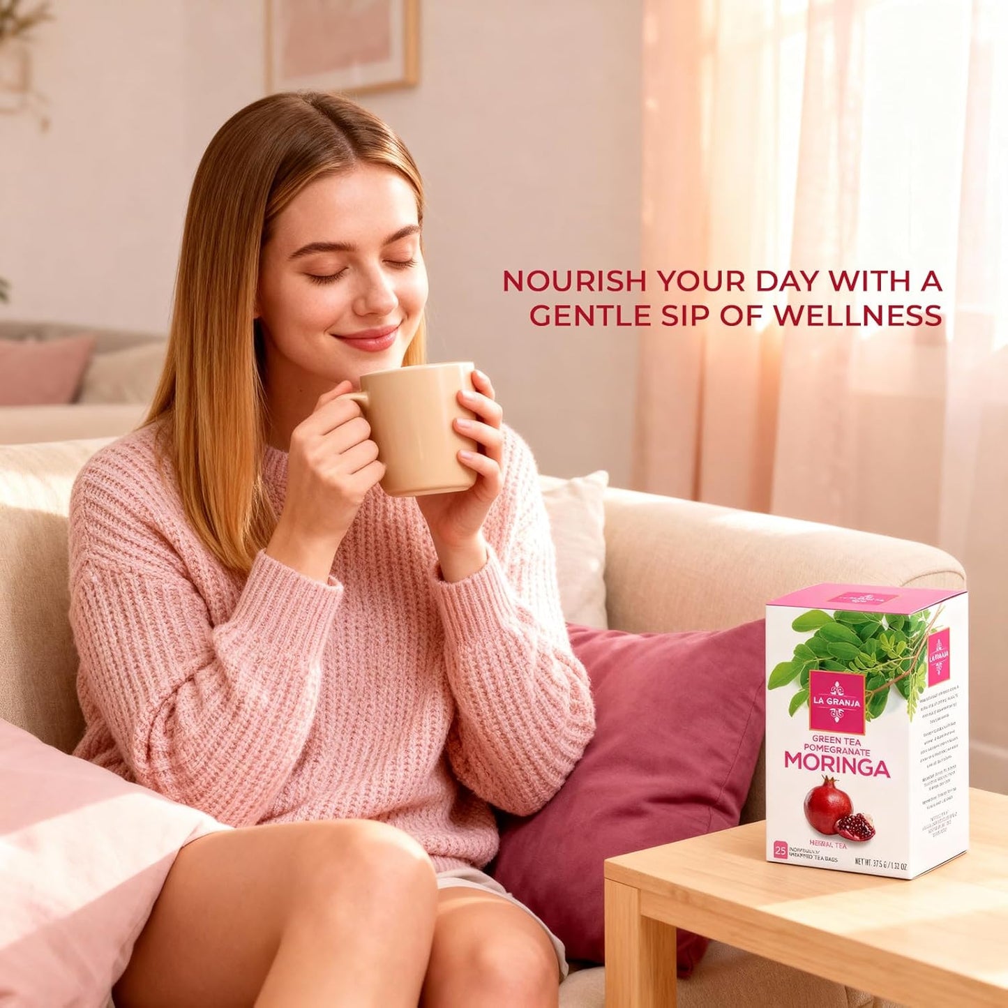 La Granja Green Tea Pomegranate Moringa Tea