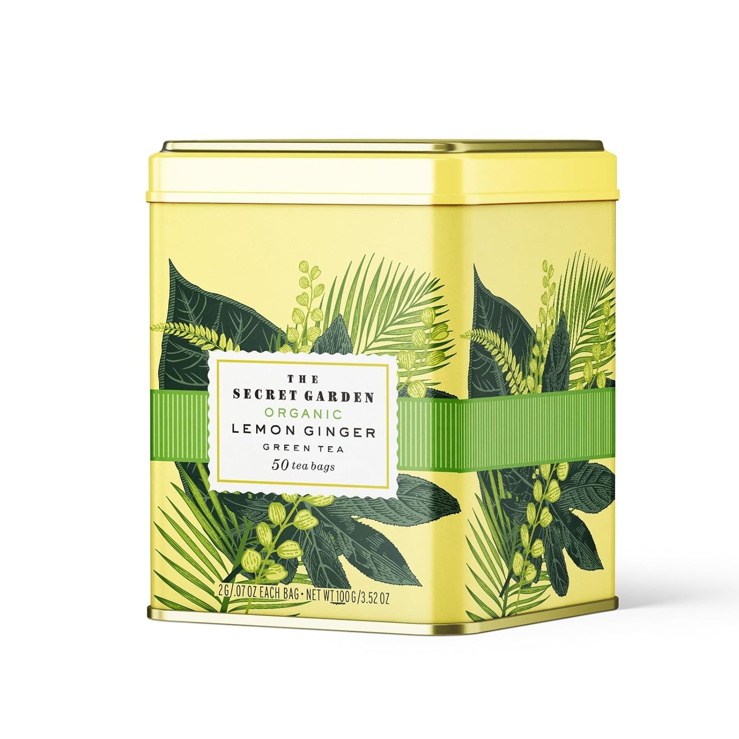 The Secret Garden Organic Lemon Ginger Green Tea 50 Tea Bags