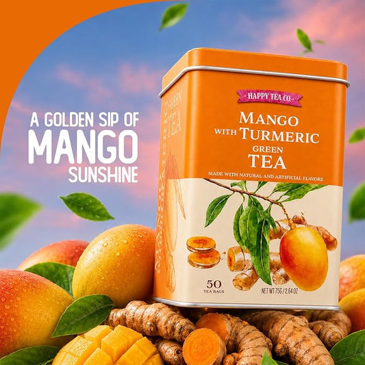 Happy Tea Company Mango with Turmeric Green Tea