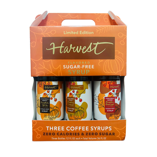 Harvest Flavored Sugar Free Three Coffee Syrups 36 Fl Oz