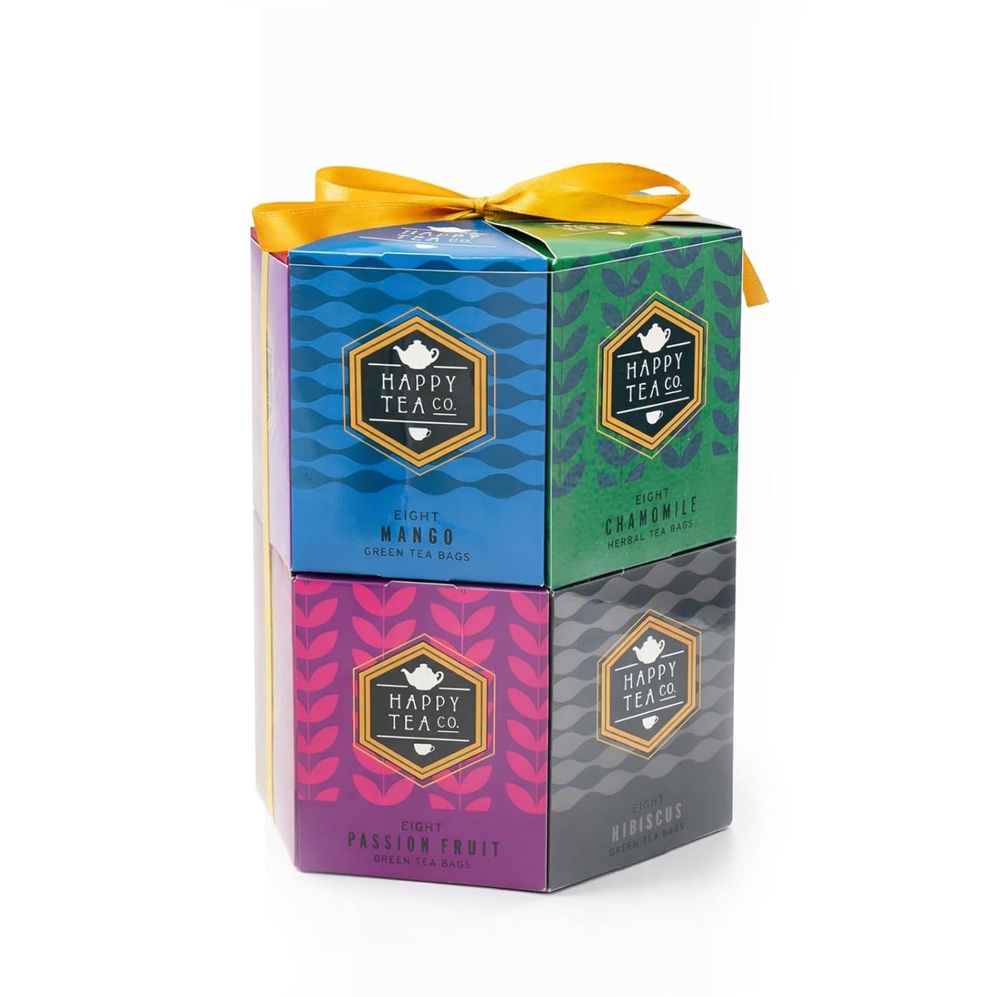 Happy Tea Company Tea Collection 12 Individual Boxes 96 Tea Bags