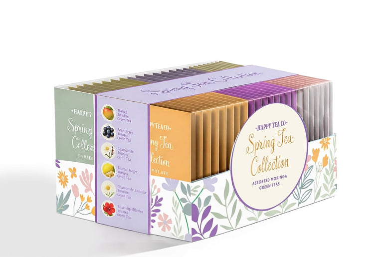 Happy Tea Company Spring Tea Set Collection 48 Tea Bags