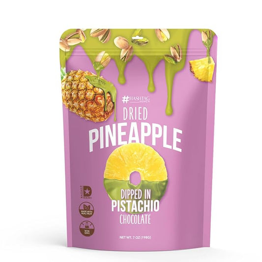 Hashtag Munch Dried Pineapple Dipped in Pistachio Chocolate