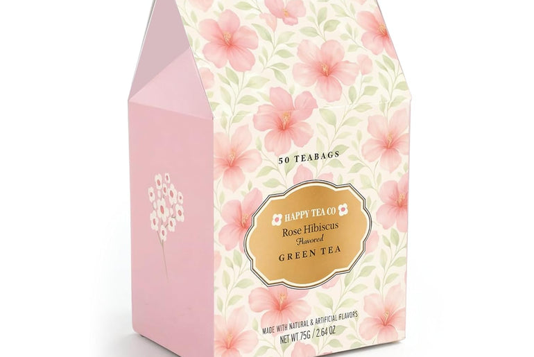 Happy Tea Company Rosehip Hibiscus Flavored Green Tea