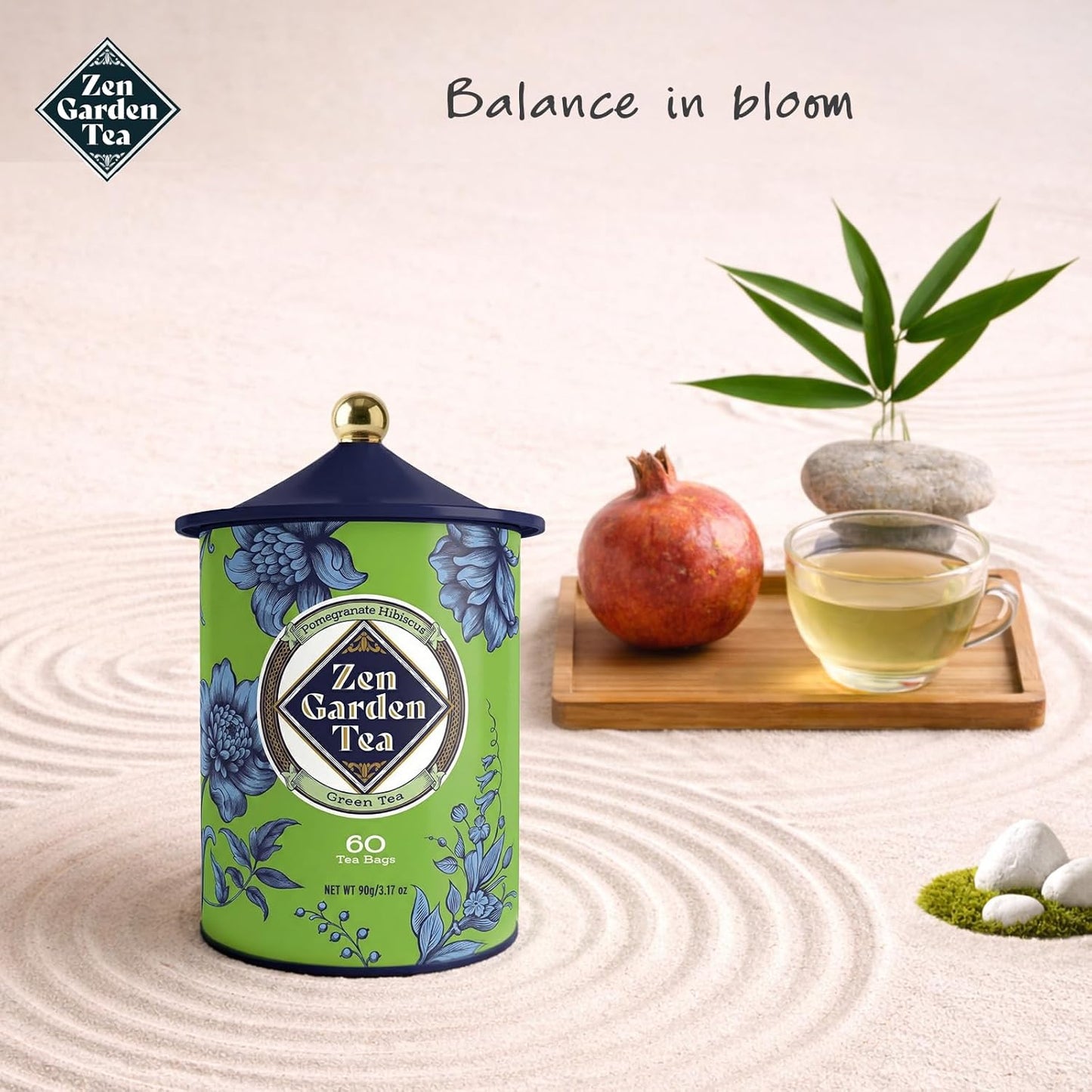 Zen Garden Pomegranate Hibiscus Green Tea
