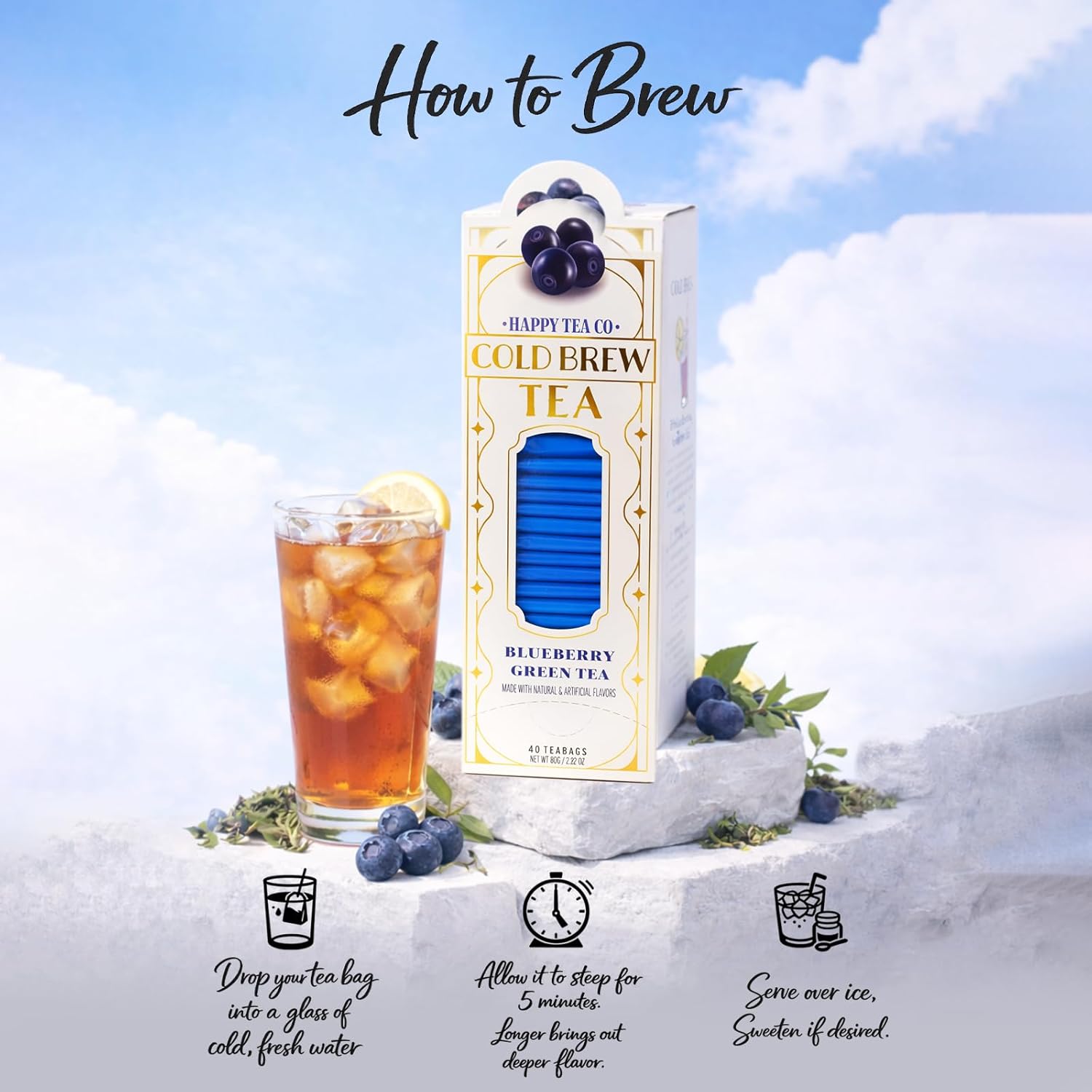 Happy Tea Company Blueberry Cold Brew Tea – Life plus style gourmet