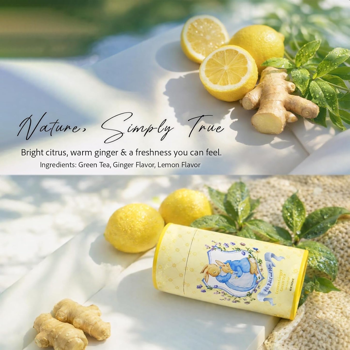 Peter Rabbit and Mom Lemon Ginger Green Tea