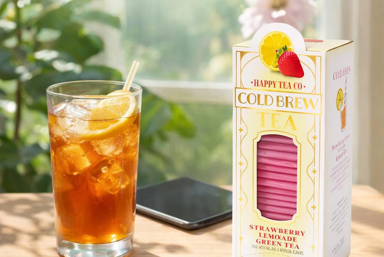 Happy Tea Company Strawberry Lemon Cold Brew Tea