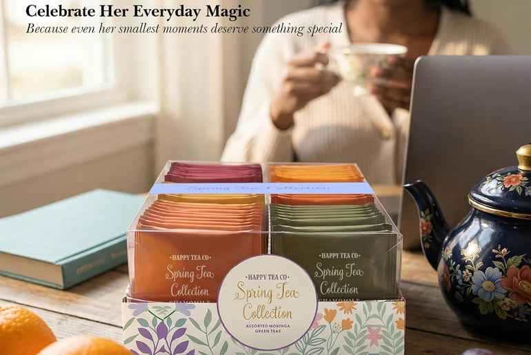 Happy Tea Company Spring Tea Set Collection 48 Tea Bags