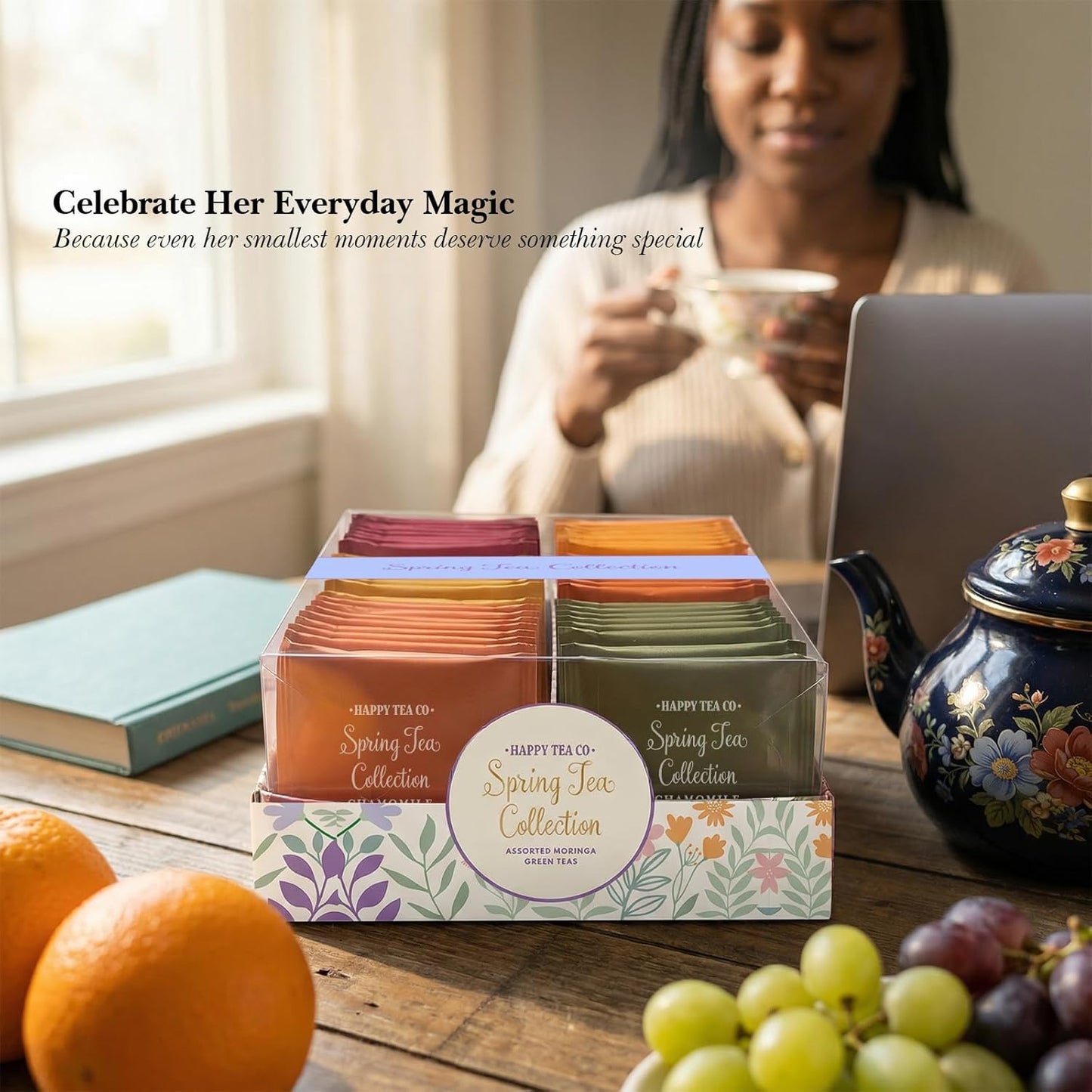 Happy Tea Company Spring Tea Set Collection 48 Tea Bags