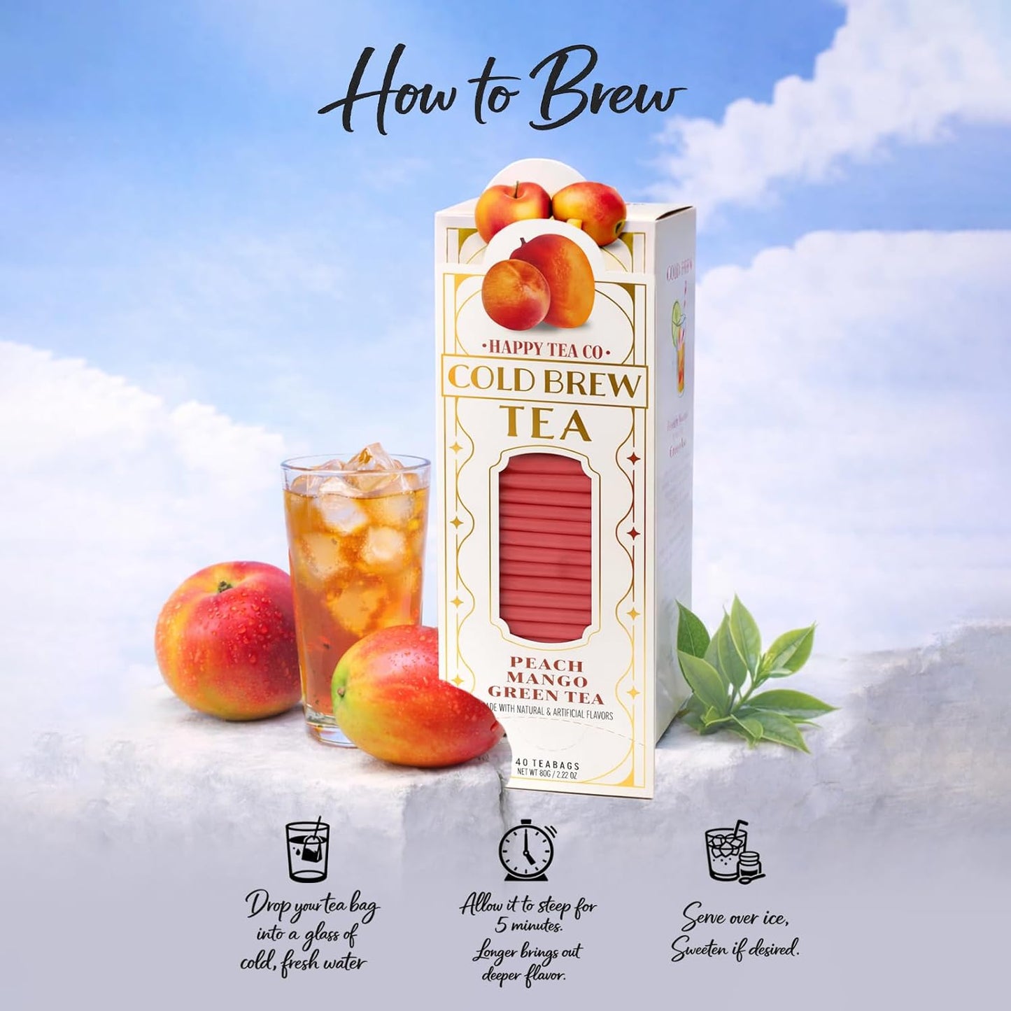 Happy Tea Company Peach Mango Cold Brew Tea