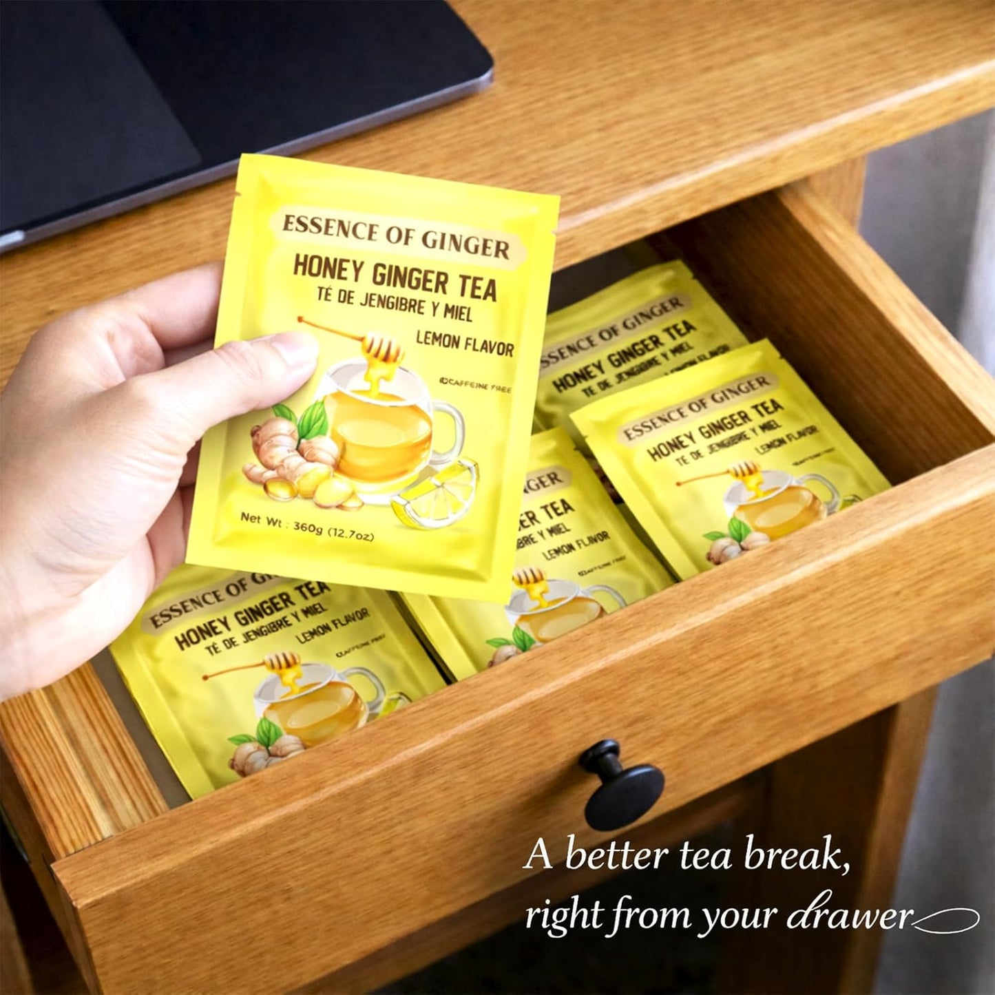 Essence of Ginger Honey Ginger Lemon Herbal Tea