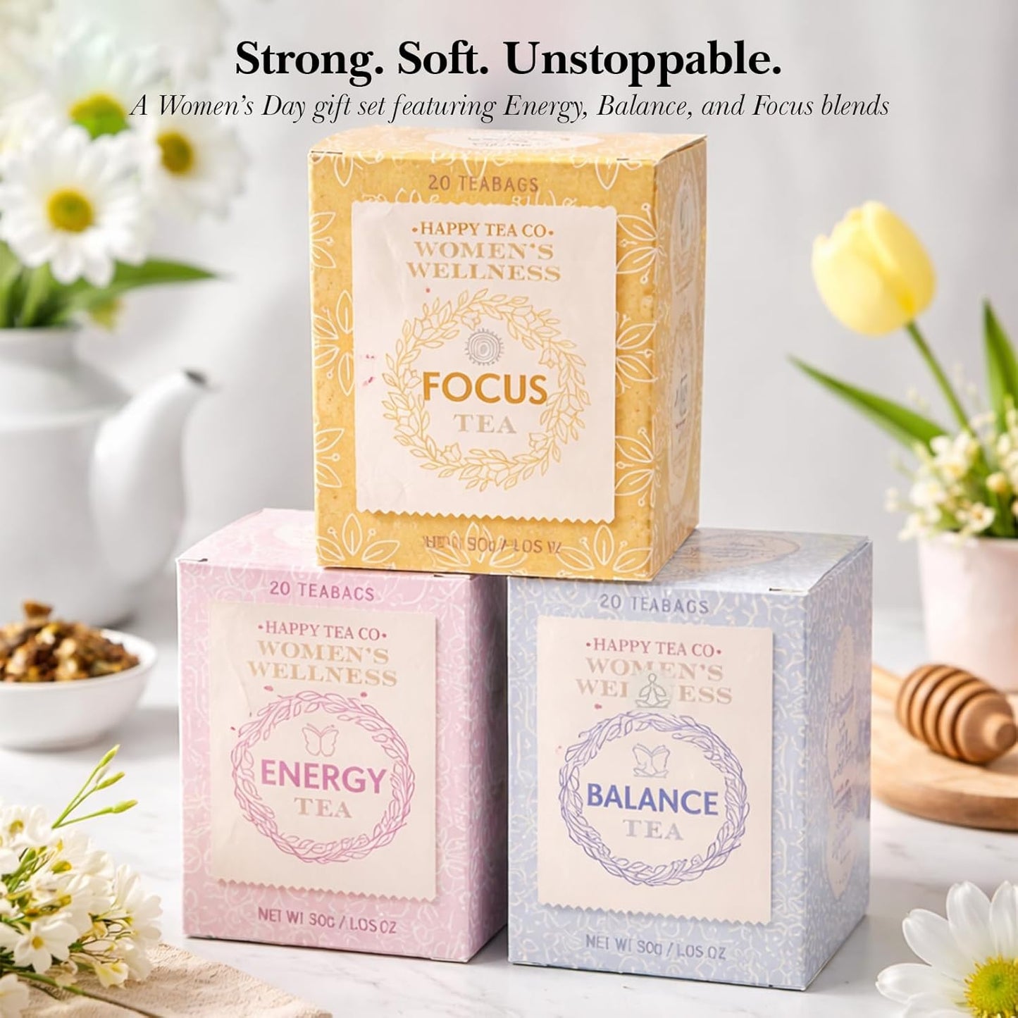 Happy Tea Company Women’s Wellness Tea Set 60 Tea Bags