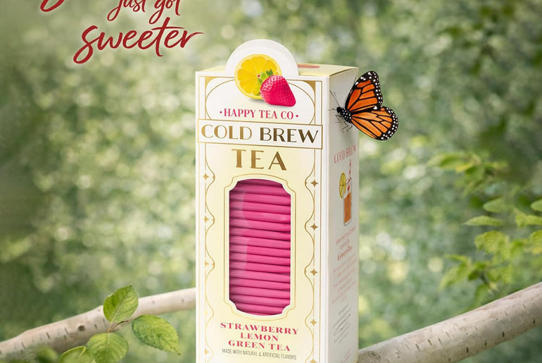 Happy Tea Company Strawberry Lemon Cold Brew Tea