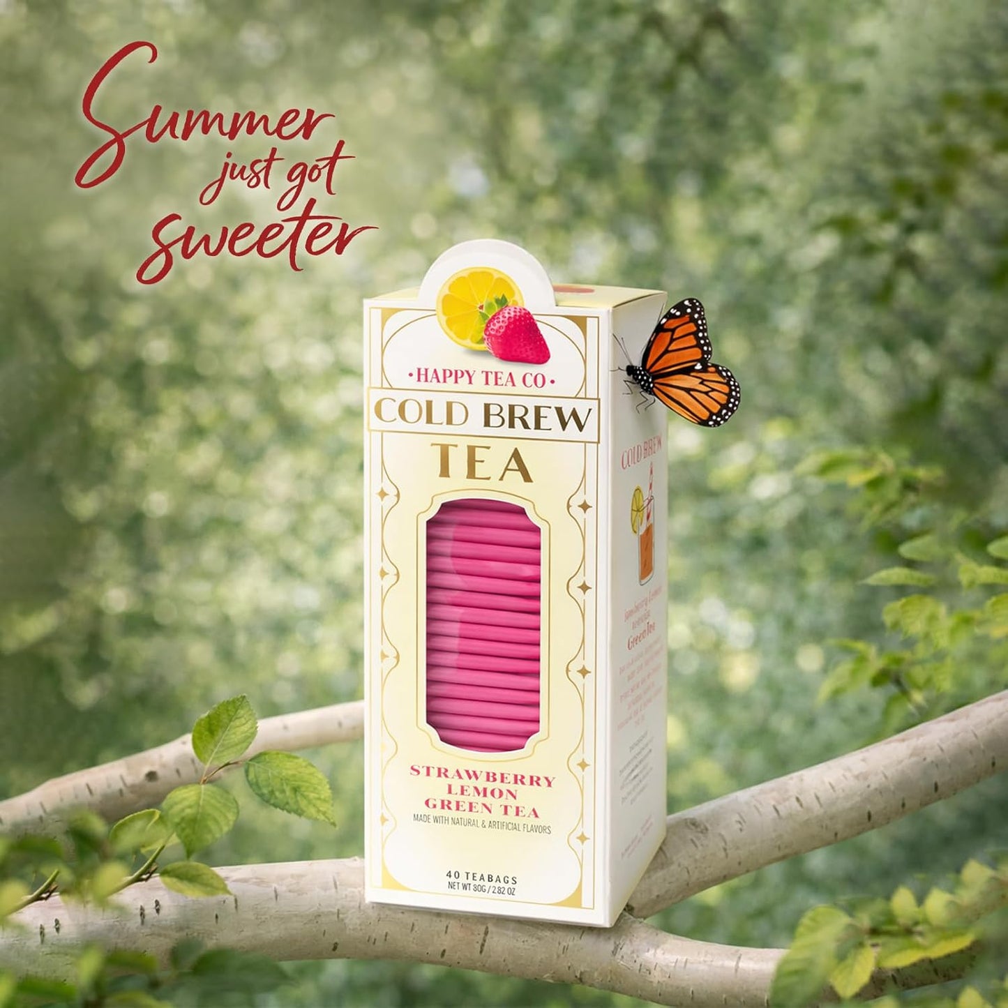 Happy Tea Company Strawberry Lemon Cold Brew Tea