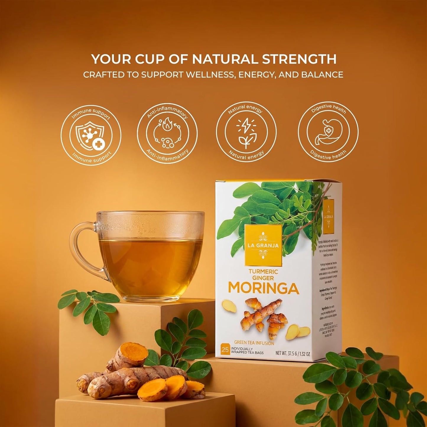 La Granja Turmeric Ginger Moringa Tea