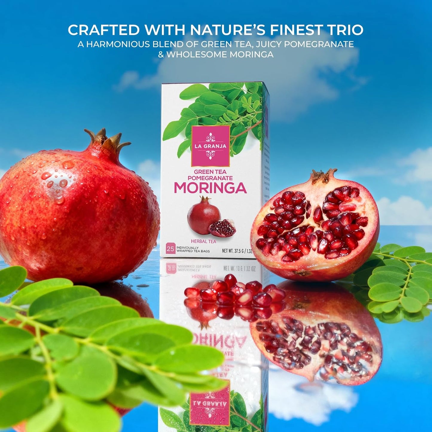 La Granja Green Tea Pomegranate Moringa Tea