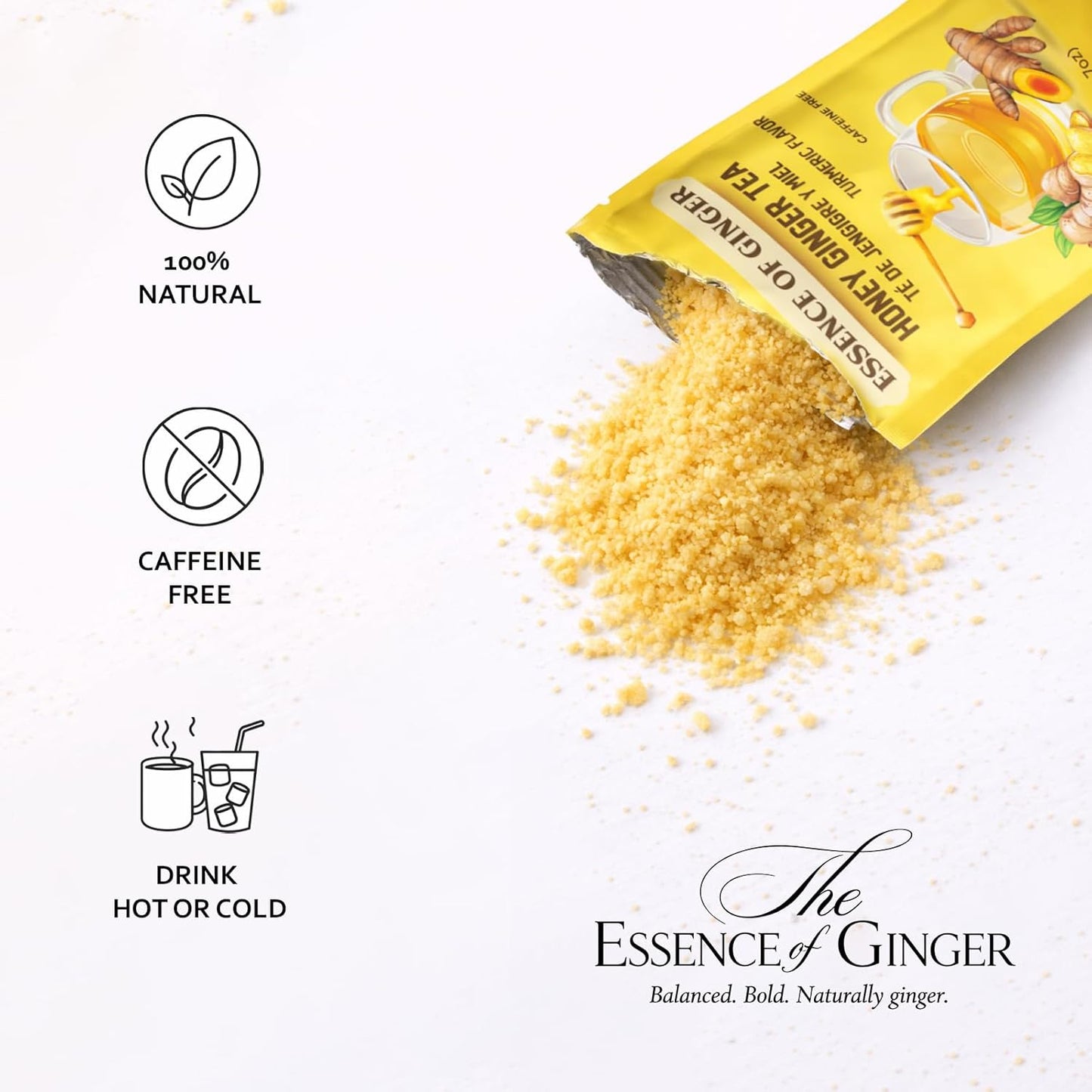 Essence of Ginger Honey Ginger Turmeric Herbal Tea
