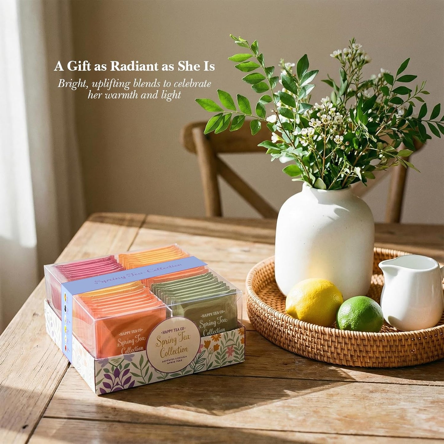 Happy Tea Company Spring Tea Set Collection 48 Tea Bags