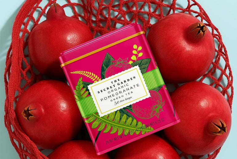 The Secret Garden Organic Pomegranate Green Tea