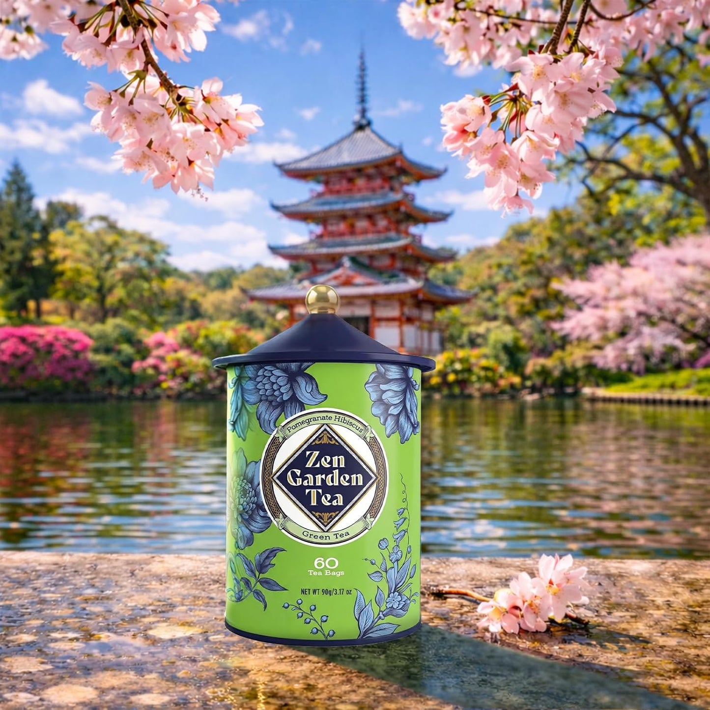 Zen Garden Pomegranate Hibiscus Green Tea