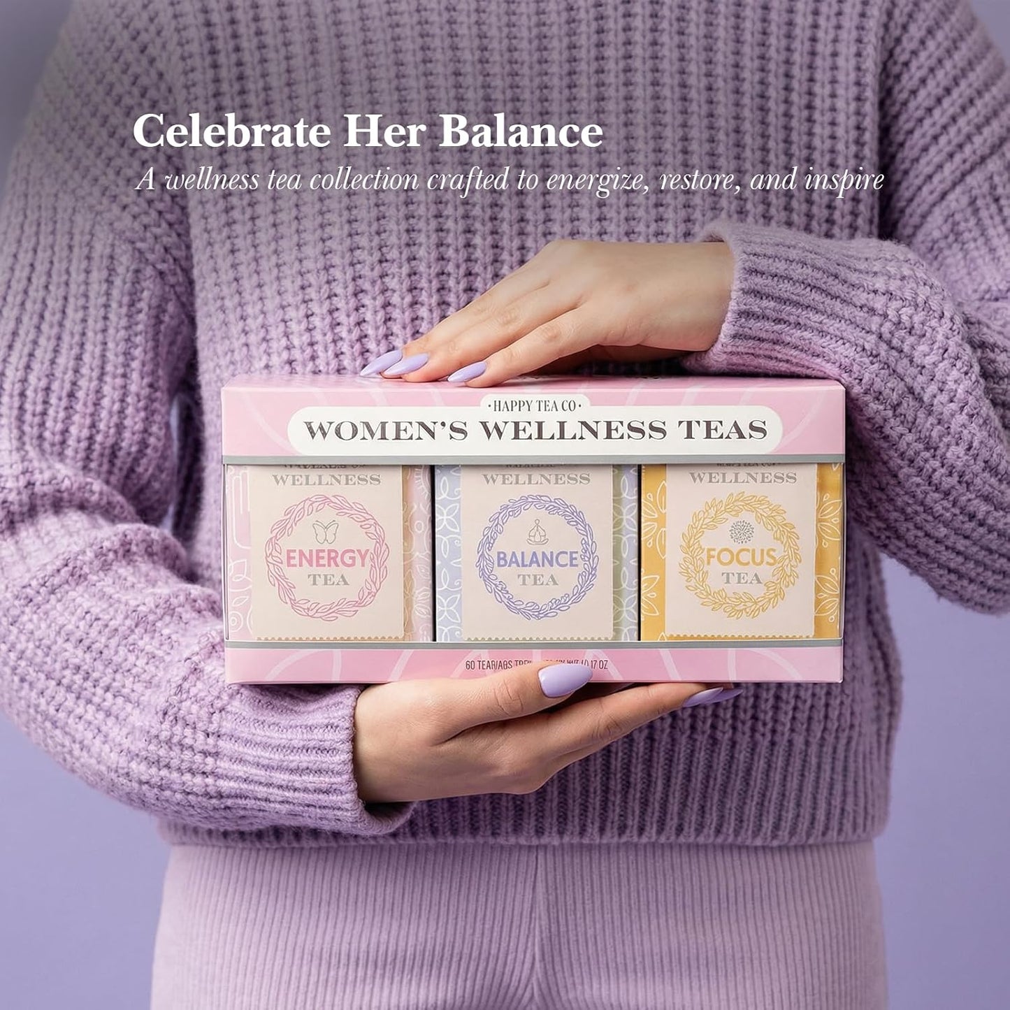 Happy Tea Company Women’s Wellness Tea Set 60 Tea Bags