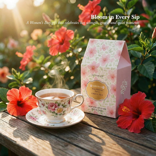 Happy Tea Company Rosehip Hibiscus Flavored Green Tea