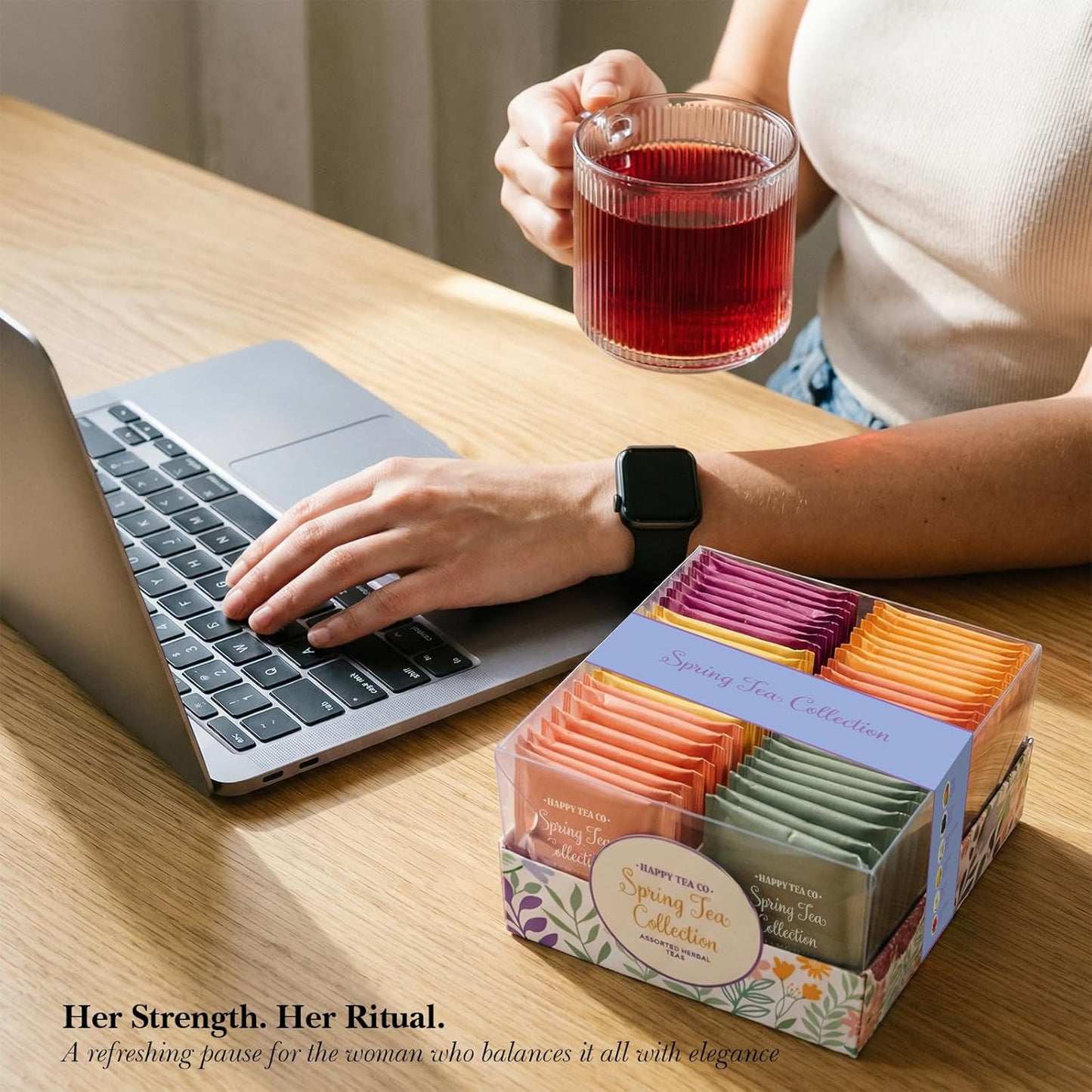 Happy Tea Company Spring Tea Set Collection 48 Tea Bags