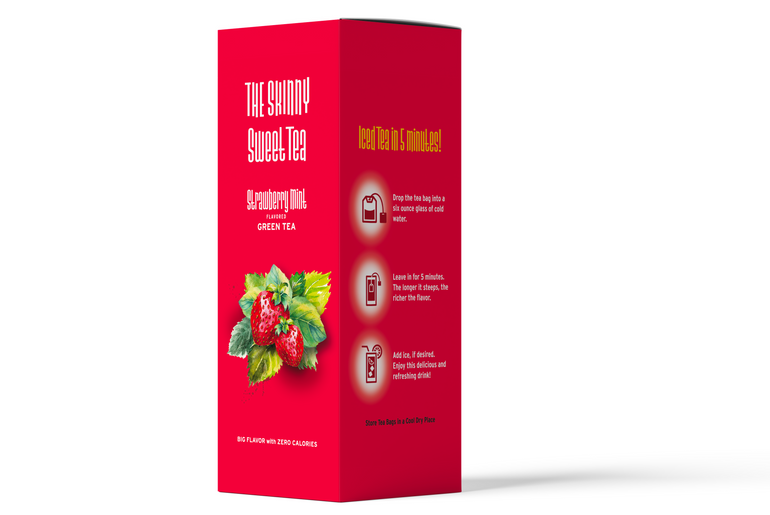 The Skinny Sweet Tea - Strawberry Mint Flavoured Cold Brew Green Tea