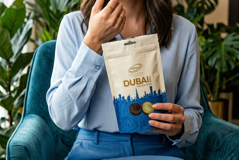 Bind Dubai Pistachio Kunafa Dark Chocolate Balls