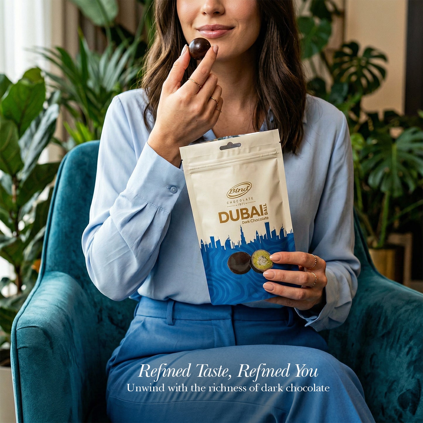 Bind Dubai Pistachio Kunafa Dark Chocolate Balls