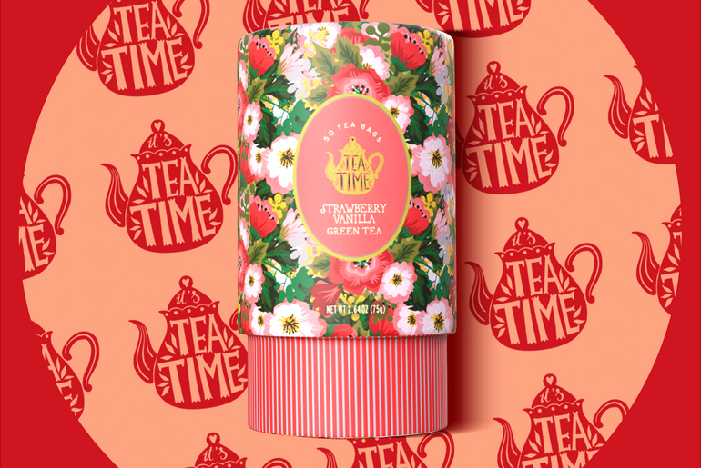 TEA TIME - Strawberry Vanilla Green Tea