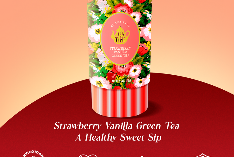TEA TIME - Strawberry Vanilla Green Tea