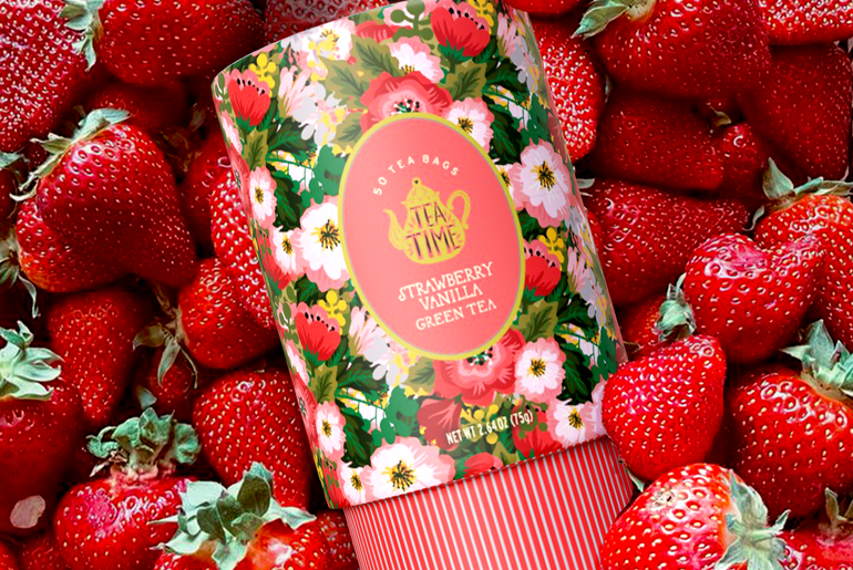 TEA TIME - Strawberry Vanilla Green Tea