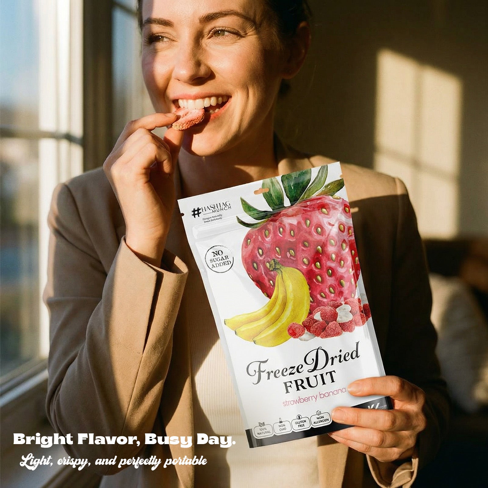 Freeze Dried Strawbery Banana - No Added Sugar