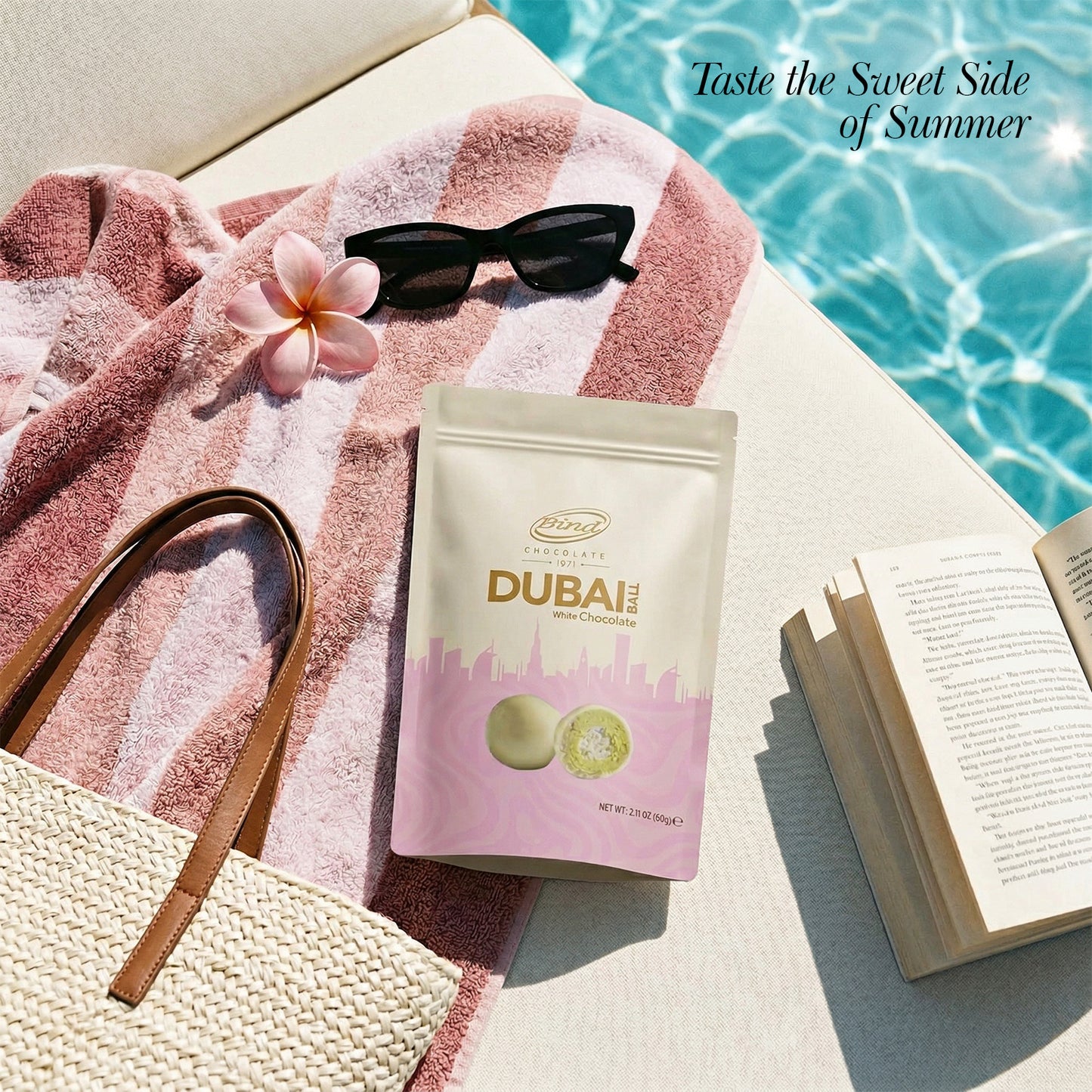 Bind Dubai Pistachio Kunafa White Chocolate Balls