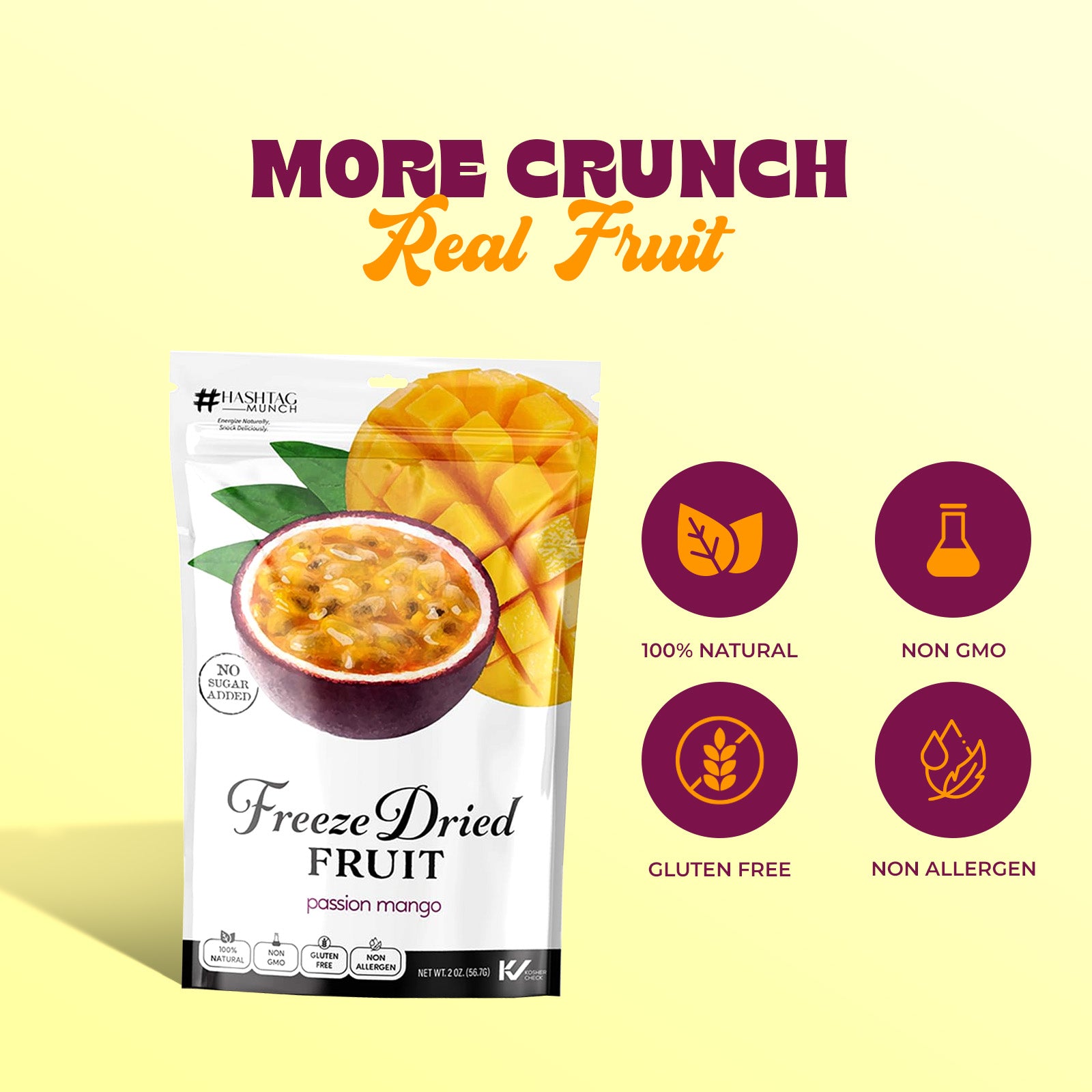 Freeze Dried Passion Mango - No Sugar Added