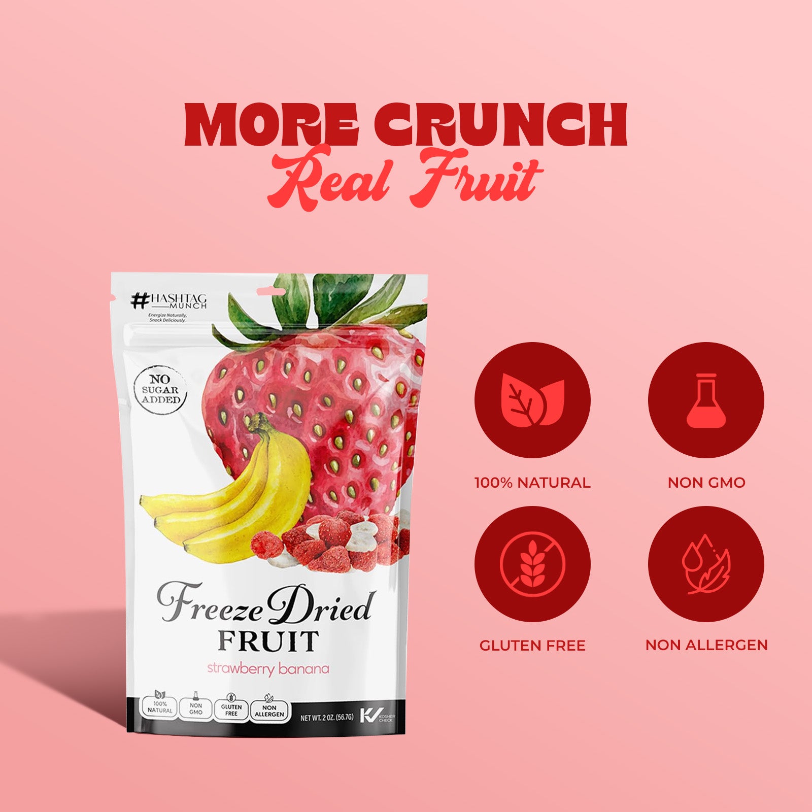 Freeze Dried Strawbery Banana - No Added Sugar