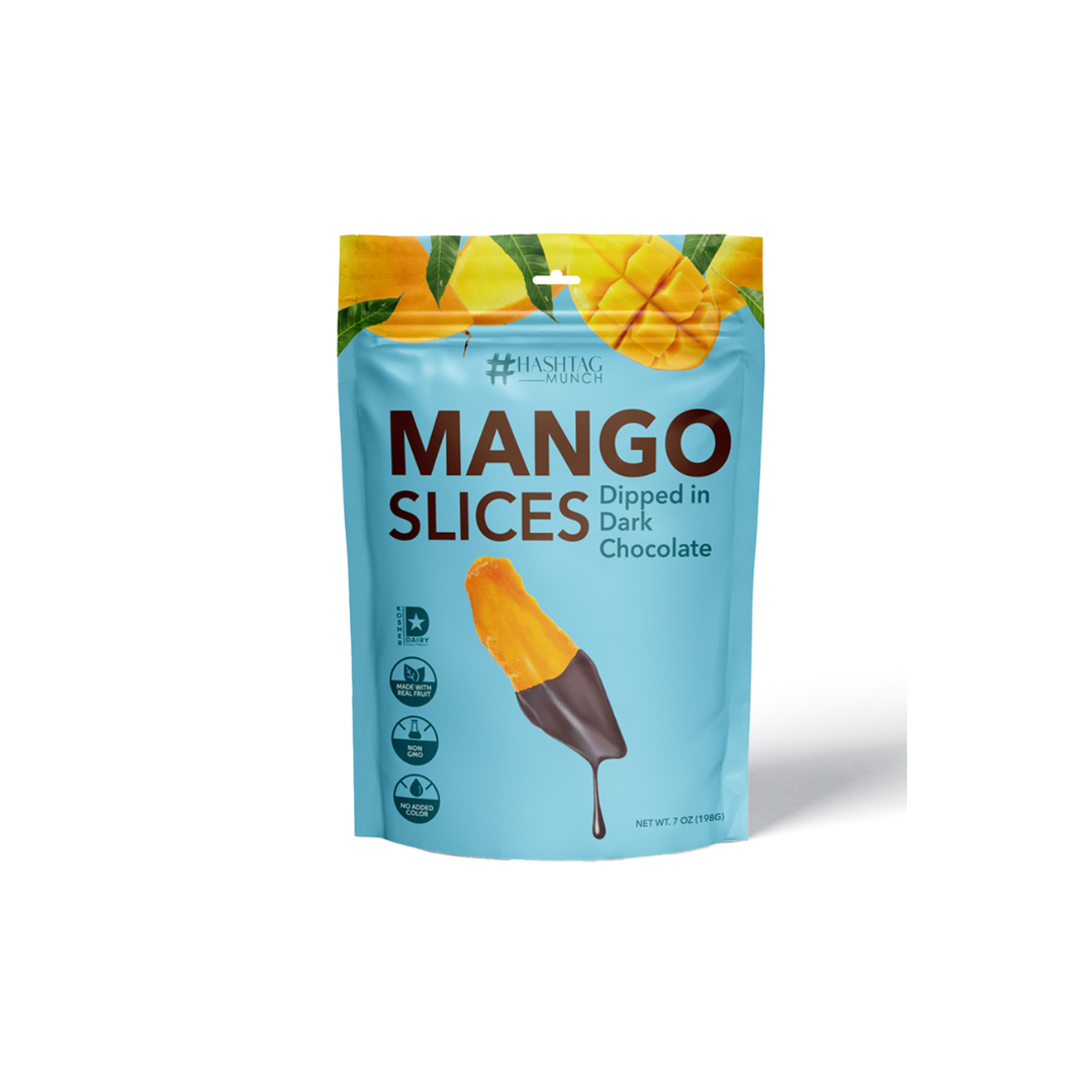Mango Slices Dipped in Dark Chocolate