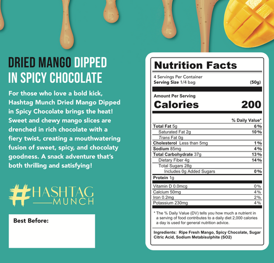 Dried Mango Dipped in Spicy chocolate