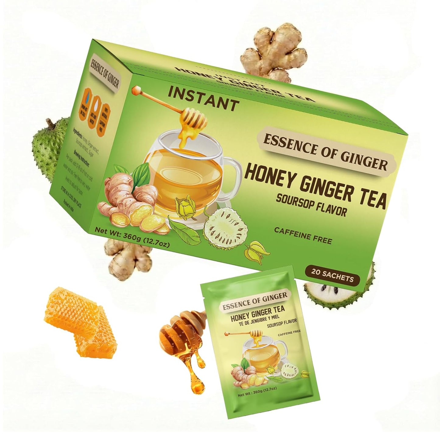 Essence of Ginger Honey Ginger Soursop Herbal Tea