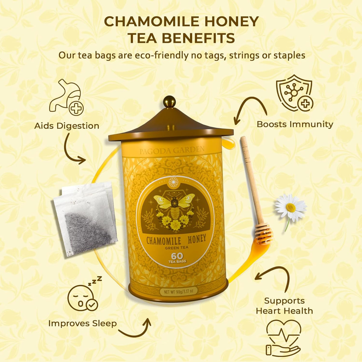 Pagoda Garden - Chamomile Honey Green Tea