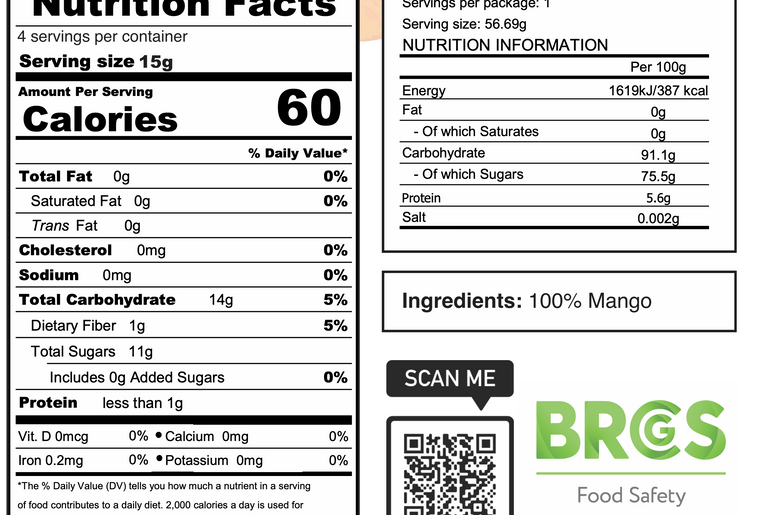 Freeze Dried Mango - No Sugar Added