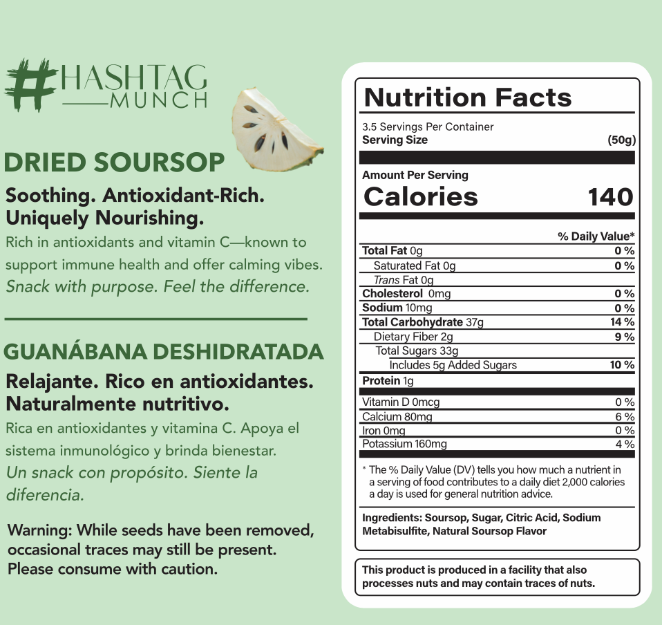 Dried Guanabana Soursop Slices