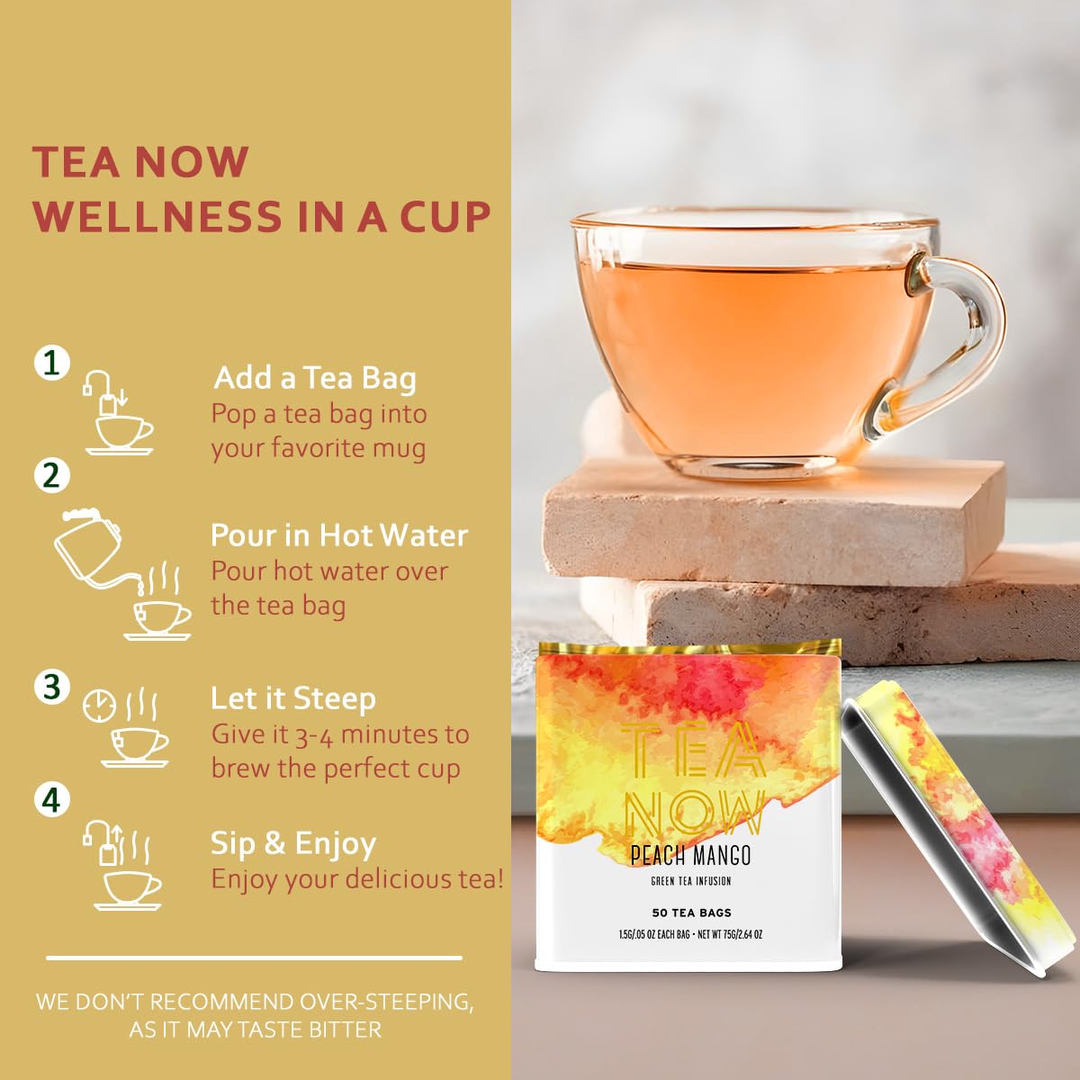 TEA NOW - Mango Peach Green Tea