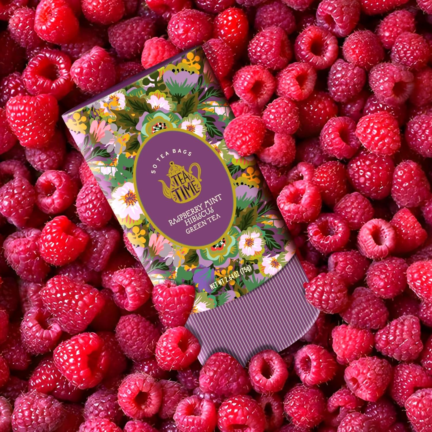 TEA TIME - Raspberry Mint Hibiscus Green Tea