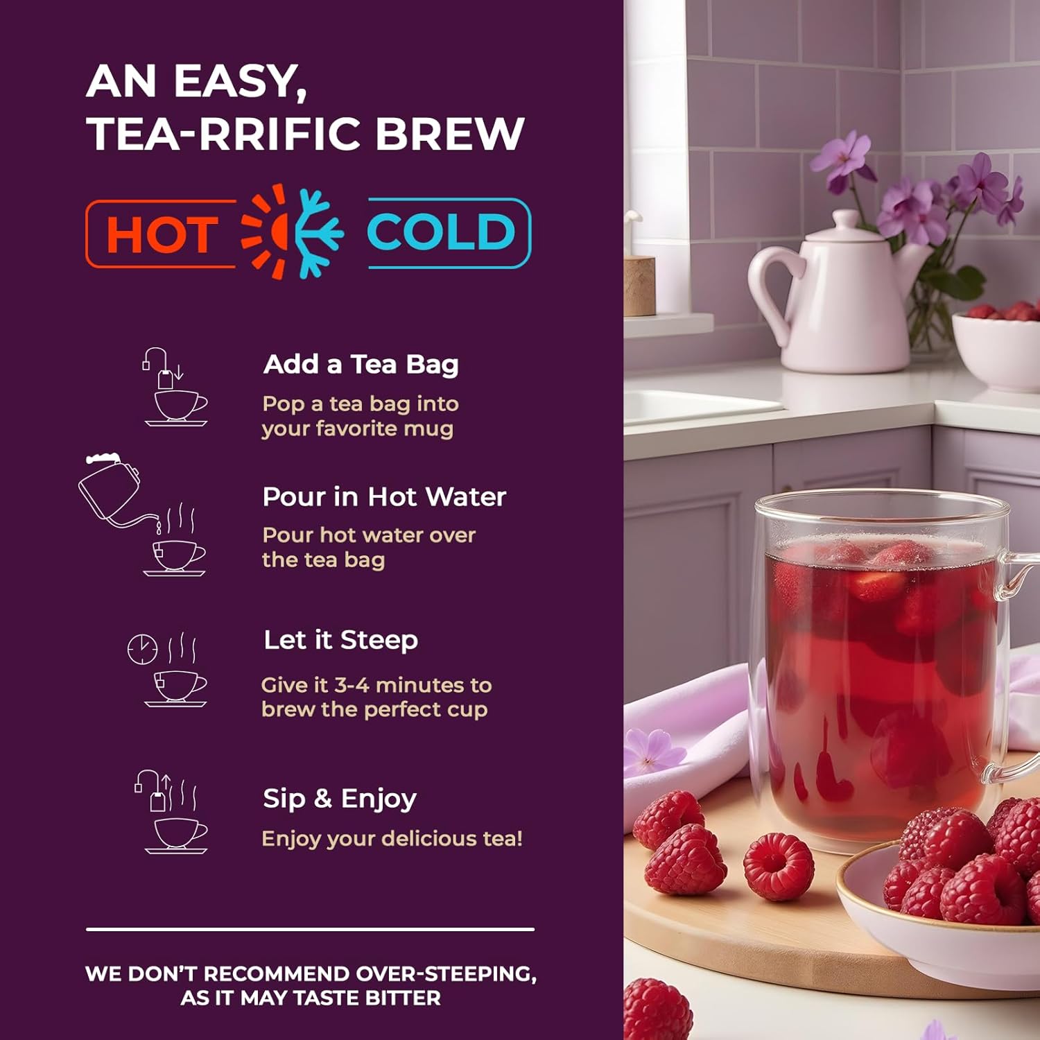 TEA TIME - Raspberry Mint Hibiscus Green Tea – Life plus style gourmet
