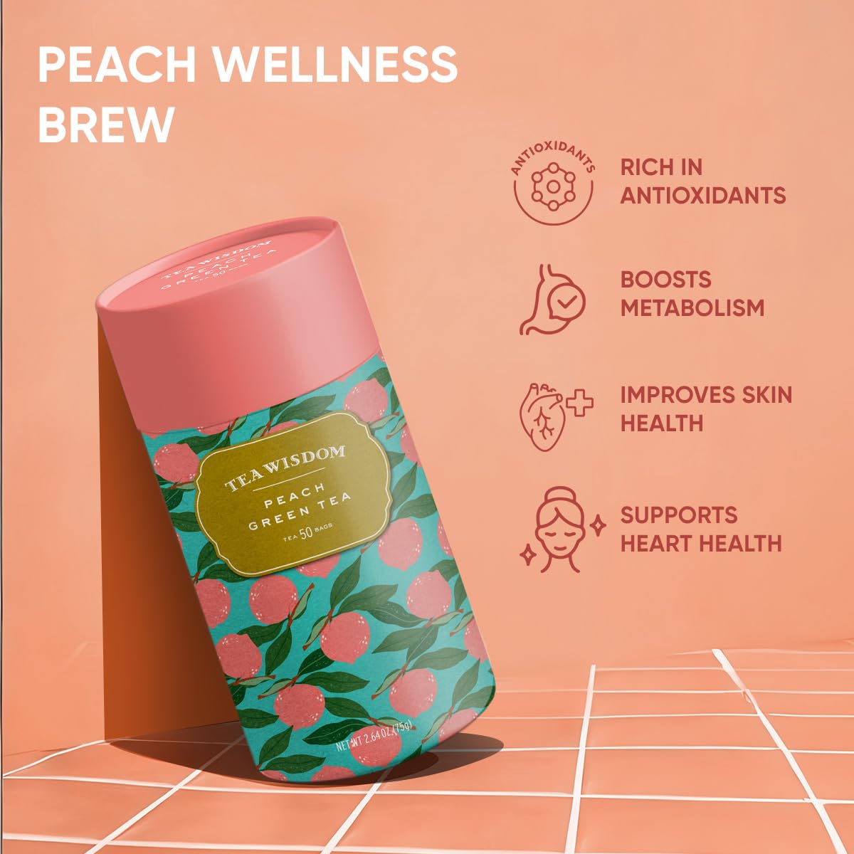 Tea Wisdom - Organic Peach Green Tea