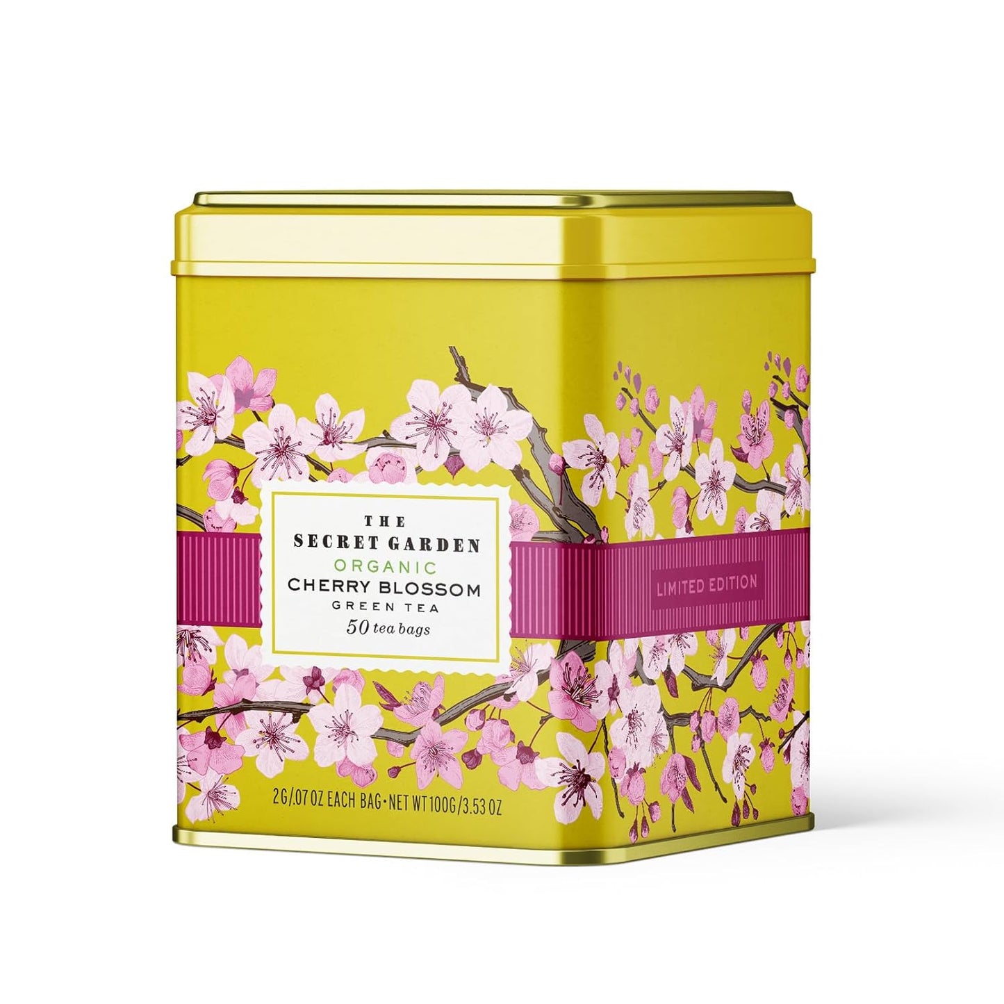 The Secret Garden Organic Cherry Blossom Green Tea 50 Tea Bags
